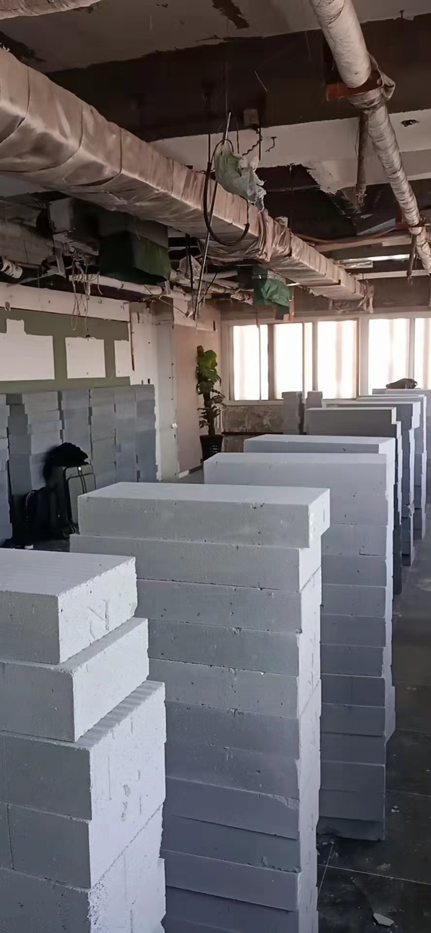 酒店轻质砖隔墙现场参考图